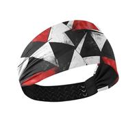 Fasce morbide per capelli da donna con triangoli bianchi, neri, rossi, elastiche, per sport, ciclismo, pallavolo, uso quotidiano