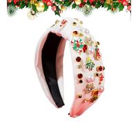 Fasce Natalizie per Donne | Diadema di Perle Elegante,Fascia per Travestimenti Natalizi - per Partecipanti a Festival Servizio Fotografico Raduno Familiare Festa in Ufficio Matrimonio Invernale