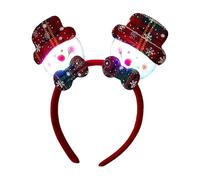 Fasce natalizie rimbalzanti per le vacanze, fascia con pupazzo di neve, fascia elastica per Natale, calza di Natale, fascia per capelli per feste per ragazze sotto i 5 anni (B, taglia unica)