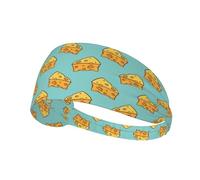 Fasce nere larghe 11 cm con design pizza, per capelli da donna, divertenti e comode