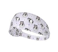 Fasce nere larghe 11 cm da donna - Design simpatico cane Hu n. 1015 per capelli