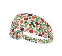 Fasce nere larghe 11 cm da donna - Design verdure per capelli femminili