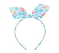 Fasce pasquali da donna, con fiocco primaverile, graziose orecchie da coniglio, uova, pulcino, fiori, accessori per capelli pasquali (orecchie di uova, 1 pezzo (confezione da 1)