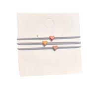 Fasce per capelli a forma di cuore smerigliato per bambini e donne corda per capelli bambina dolce fascia per capelli treccia porta coda di cavallo 3 pezzi