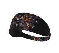 Fasce per capelli a forma di farfalla misteriosa per donne e uomini, divertenti fasce elastiche antisudore, per corsa, ciclismo, basket