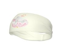 Fasce per capelli a forma di piccolo elefante che gioca con l'ombrello, per uomo e donna, antiscivolo, traspiranti, per palestra, basket, yoga