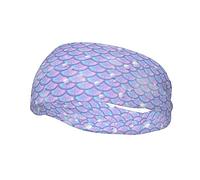 Fasce per capelli a forma di squame di sirena per donna, fascia per il trucco antiscivolo, fascia per lo sport, fascia per la corsa, fascia elastica per il sudore, fasce larghe alla moda per donna, fa