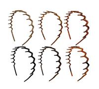 Fasce per Capelli a Pettine Donna 6 Pezzi Cerchietti Dentati | Per Capelli Slick-Back Per Acconciatura E Domare Capelli Ribelli Allenamento Trucco Doccia Lavaggio Viso Lavoro Viaggio