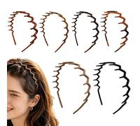 Fasce per Capelli a Pettine Donna | 6 Pezzi Cerchietti Slick Back Dentati | Cerchietto Push Back per Capelli,Per Donne E Ragazze Domare Ribelli Acconciatura Trucco Cura Della Pelle Doccia Alle