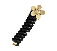 Fasce per capelli a spirale con fiore per cavo telefonico elastico per capelli elegante porta coda di cavallo elastici per capelli a spirale