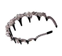 Fasce Per Capelli A Treccia Per Donna Antiscivolo Elegante Decorativo | Fascia Con Denti E Perle Artificiali Fascia capelli per festa quotidiano vacanza spose damigelle festival viaggio compleanno