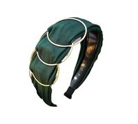 Fasce per capelli annodate, larghe fasce antiscivolo alla moda per donne e ragazze, accessori con nodo superiore nero e bianco (verde)