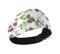 Fasce per capelli antiscivolo con frutta fresca di rugiada, da donna, alla moda, elasticizzata, per tennis, trucco, lavaggio viso, uso quotidiano, motivo: cane Duchshund con stelle colorate