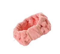 Fasce per capelli Bowknot Fascia per il sudore regolabile Lavaggio del viso Morbidezza Pile Corallo Fasce per capelli Accessori per lo styling Cura della pelle Yoga Rosso