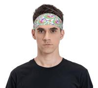 Fasce per capelli colorate con pappagallo volante per uomini e donne, fasce per capelli per corsa, calcio, palestra, accessori