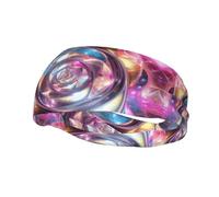 Fasce per capelli colorate con vortice frattale per donne e uomini, motivi unici personalizzati, fascia larga antiscivolo per corsa, palestra, yoga e altro ancora, accessori per capelli alla moda