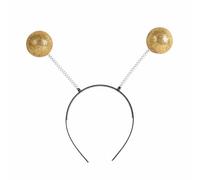 Fasce per Capelli con Alien, per Antenne Marziane, Alien Costume Accessori Set Accessori Vestito Carnevale Anni 20 Accessori per Halloween, Natale (Gold, One Size)