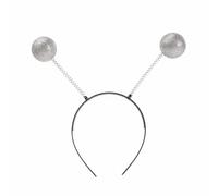 Fasce per Capelli con Alien, per Antenne Marziane, Alien Costume Accessori Set Accessori Vestito Carnevale Anni 20 Accessori per Halloween, Natale (Silver, One Size)