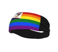 Fasce per capelli con bandiera arcobaleno LGBT Pride delle Samoa americane, per uomo e donna, antiscivolo, traspiranti, per palestra, basket, yoga.
