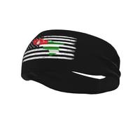 Fasce per capelli con bandiera degli Stati Uniti e mappa della Repubblica di Abkhazia, per uomo e donna, antiscivolo, traspiranti, per palestra, basket, yoga.