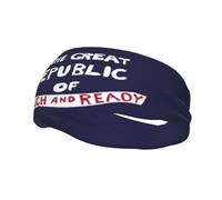 Fasce per capelli con bandiera della Grande Repubblica di Rough and Ready, per uomo e donna, antiscivolo, traspiranti, per palestra, basket, yoga.