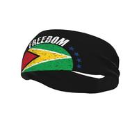 Fasce per capelli con bandiera della Guyana e libertà, per uomo e donna, antiscivolo, traspiranti, per palestra, basket, yoga.