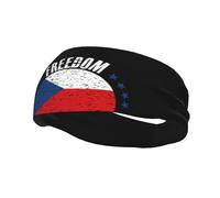 Fasce per capelli con bandiera della Repubblica Ceca e libertà, per uomo e donna, antiscivolo, traspiranti, per palestra, basket, yoga.