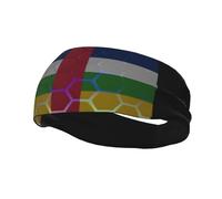 Fasce per capelli con bandiera della Repubblica Centrafricana, per uomo e donna, antiscivolo, traspiranti, per palestra, basket, yoga.