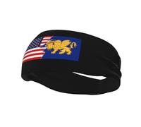 Fasce per capelli con bandiera della Repubblica delle Sette Settimane e America, per uomo e donna, antiscivolo, traspiranti, per palestra, basket, yoga.
