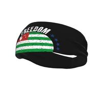 Fasce per capelli con bandiera della Repubblica di Abkhazia e libertà, per uomo e donna, antiscivolo, traspiranti, per palestra, basket, yoga