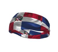 Fasce per capelli con bandiera della Repubblica Dominicana per donna e uomo, fasce per yoga per fitness sportivo