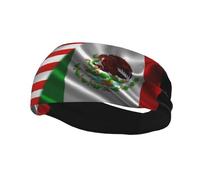 Fasce per capelli con bandiera dell'America e bandiera del Messico per donna e uomo-Fasce per yoga per sport fitness-55