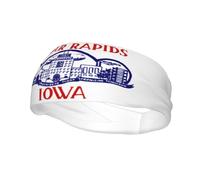 Fasce per capelli con bandiera di Cedar Rapids, Iowa (1962-2021) per uomo e donna, antiscivolo, traspiranti, per palestra, basket, yoga.
