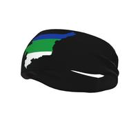 Fasce per capelli con bandiera e mappa della Repubblica dei Komi, per uomo e donna, antiscivolo, traspiranti, per palestra, basket, yoga.