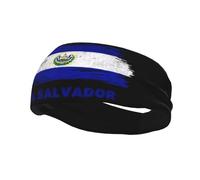 Fasce per capelli con bandiera El Salvador Fascia per donna Uomo-Fascia per yoga Fascia elastica per capelli larga per sport Fitness