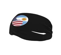 Fasce per capelli con bandiera Yin Yang, combinazione di America e Argentina, per uomo e donna, antiscivolo, traspiranti, per palestra, basket, yoga.