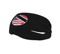 Fasce per capelli con bandiera Yin Yang, combinazione di America e Trinidad e Tobago, per uomo e donna, antiscivolo, traspiranti, per palestra, basket, yoga.