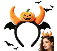 Fasce per capelli con di Halloween, fascia elastica arancione sfocata | Accessori per capelli a forma di zucca, per ragazze, adulti, adolescenti, costume di Halloween, cosplay, feste