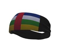Fasce per capelli con effetto maglia con bandiera della Repubblica Centrafricana, per uomo e donna, antiscivolo, traspiranti, per palestra, basket, yoga.