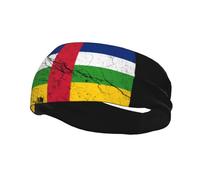 Fasce per capelli con effetto texture con bandiera della Repubblica Centrafricana, per uomo e donna, antiscivolo, traspiranti, per palestra, basket, yoga.