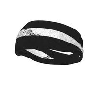 Fasce per capelli con effetto trama a bandiera bianca sottile per uomo e donna, antiscivolo, traspiranti, per palestra, basket, yoga