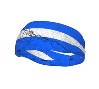 Fasce per capelli con effetto trama a bandiera bianca sottile per uomo e donna, antiscivolo, traspiranti, per palestra, basket, yoga