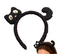 Fasce per capelli con gatto e coniglietto in stile cartone animato, fascia per capelli in peluche, per la cura della pelle, per viaggi, casa, spa, bagno, feste, appartamenti, viaggi, case vacanze