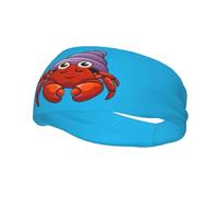 Fasce per capelli con granchio eremita, da uomo e da donna, antiscivolo, traspiranti, per palestra, basket, yoga