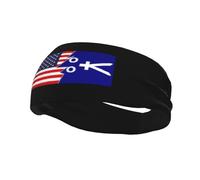 Fasce per capelli con la bandiera della Repubblica di Zamboanga e dell'America, per uomo e donna, antiscivolo, traspiranti, per palestra, basket, yoga.