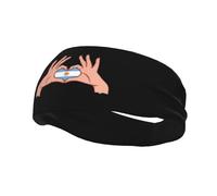 Fasce per capelli con la bandiera dell'Argentina, da uomo e da donna, antiscivolo, traspiranti, per palestra, basket, yoga