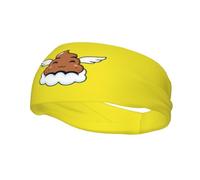 Fasce per capelli con motivo a cacca d'angelo, per uomo e donna, antiscivolo, traspiranti, per palestra, basket, yoga