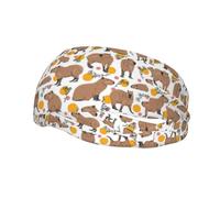 Fasce per capelli con motivo a capibara, fascia sportiva, fasce per esercizi atletici, turbante, testa per capelli, per uomo e donna, yoga e fitness