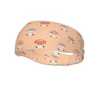 Fasce per capelli con motivo a fungo carino, fascia antisudore sportiva, fasce per esercizi atletici, turbante, testa per capelli, per uomo, donna, yoga, fitness