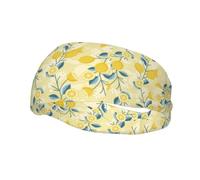 Fasce per capelli con motivo a limone e frutta, senza cuciture, per uomo e donna, antiscivolo, traspiranti, per palestra, basket, yoga.